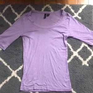 Purple log sleeve top from Cynthia Rowley